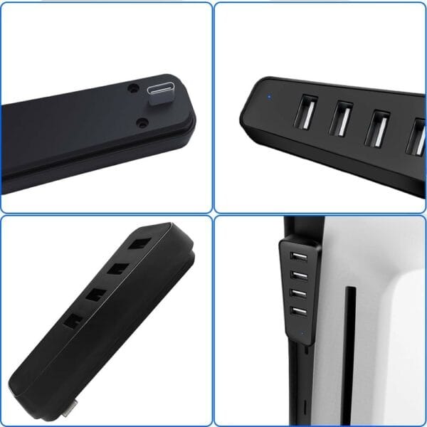 konix ps5 silm usb hub 4 port (3328170022507)