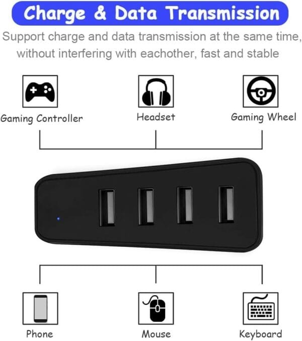 konix ps5 silm usb hub 4 port (3328170022507)