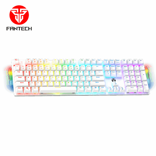 fantech mk855 maxfit 108 rgb wired mechanical keyboard white (blue switch)