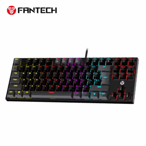 fantech mk876v2 atom87 wired mechanical keyboard sumi edition (red switch)