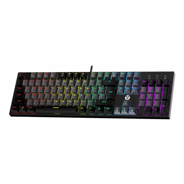 fantech mk886v2 atom 104 wired mechanical keyboard sumi edition (blue switch)