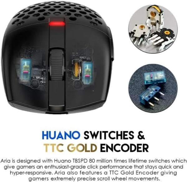 fantech xd7 aria tri mode gaming mouse + mt01 replacement shell bundle