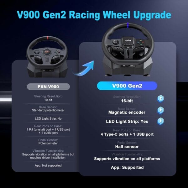 pxn v900 gen2 gaming steering wheel