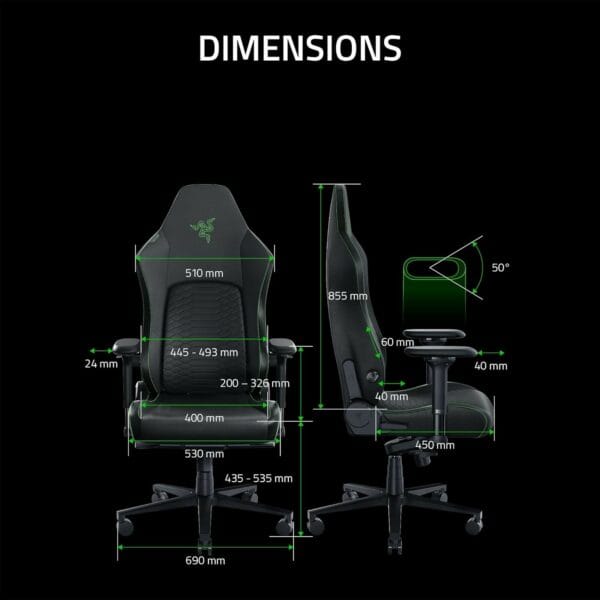razer iskur v2 gaming chair (synthetic leather)