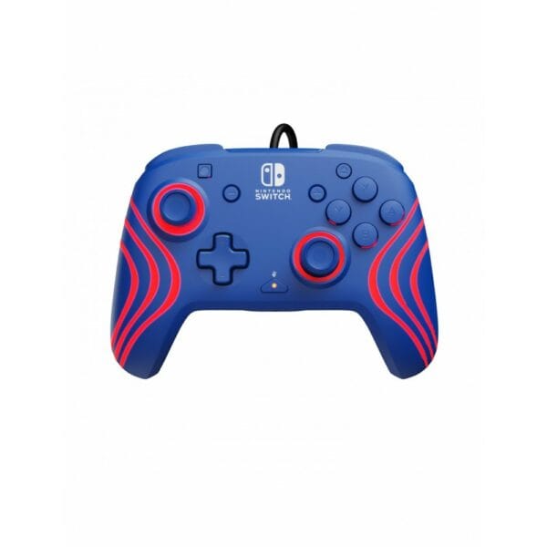 pdp wired controller after glow wave for nintendo switch (blue) (0708056071974)