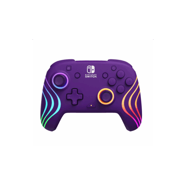 pdp controller wireless wave purple for nintendo switch switch (0708056071998)