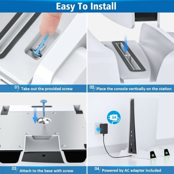 oivo ps5 stand suction cooling station