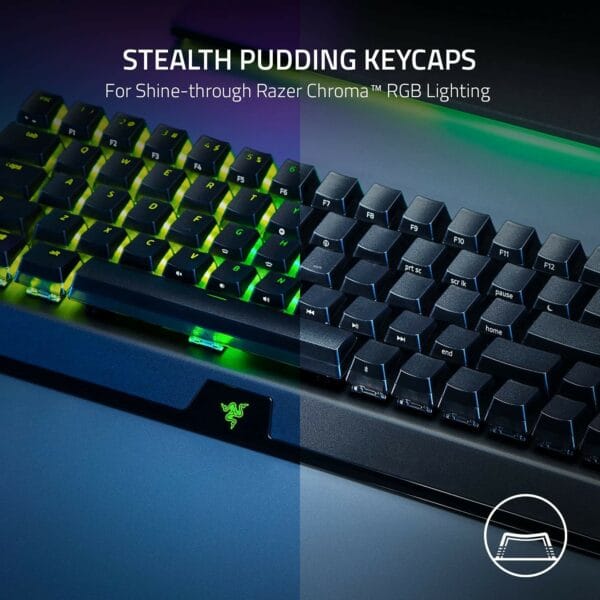 razer blackwidow v3 mini hyperspeed 65% (yellow switch) phantom pudding keycaps