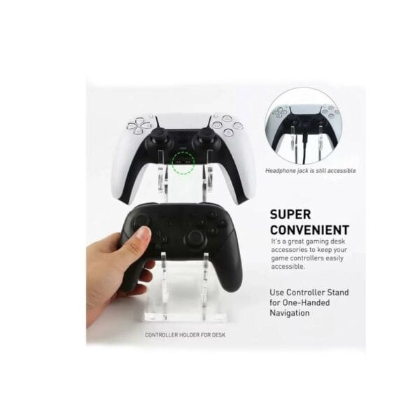 dual controller holder clear acrylic