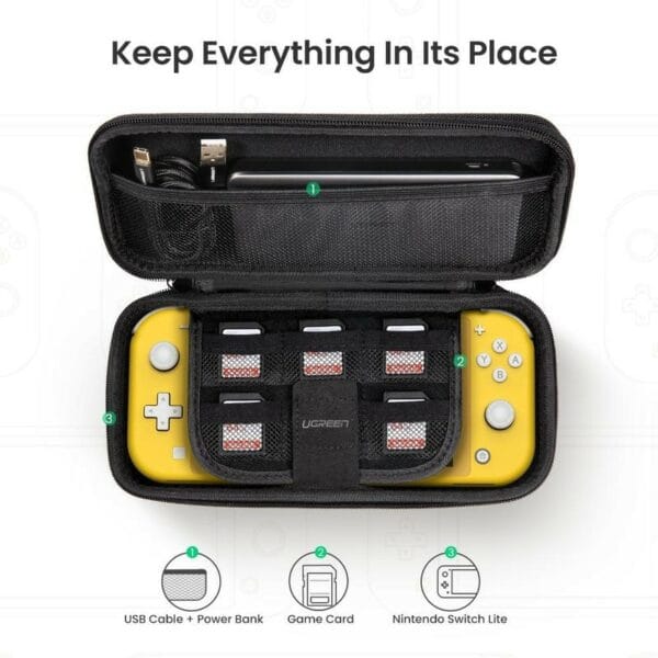 ugreen 80138 switch lite carry case (black)
