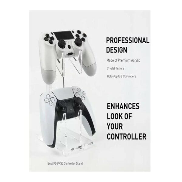dual controller holder clear acrylic