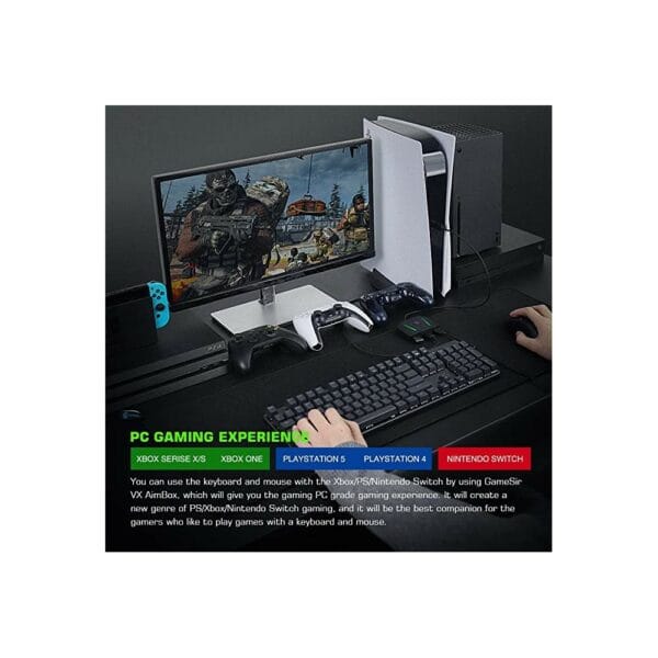gamesir vx aimbox keyboard and mouse adapter compatible with nintendo switch / xbox series x, xbox one, ps4