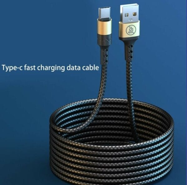 usb type c data cable long length nylon braided (5m)