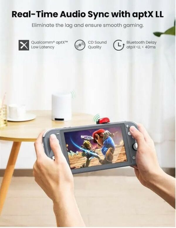 ugreen 80188 transmitter bluetooth 5.0 aptx 3.5 mm for nintendo switch