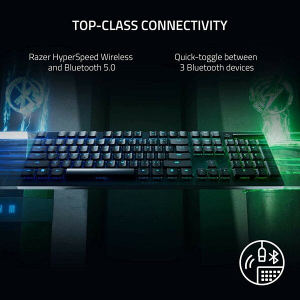 razer deathstalker v2 pro wireless gaming keyboard: low profile, linear red optical switches, hyperspeed (rz03 04360100 r3m1)