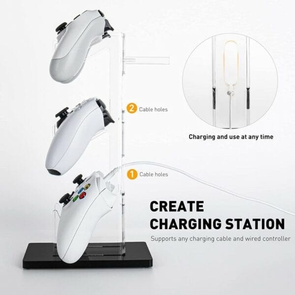 universal 3 tier controller holder and headset stand for ps4 / ps5 / xbox one / switch, controller (20490500168)