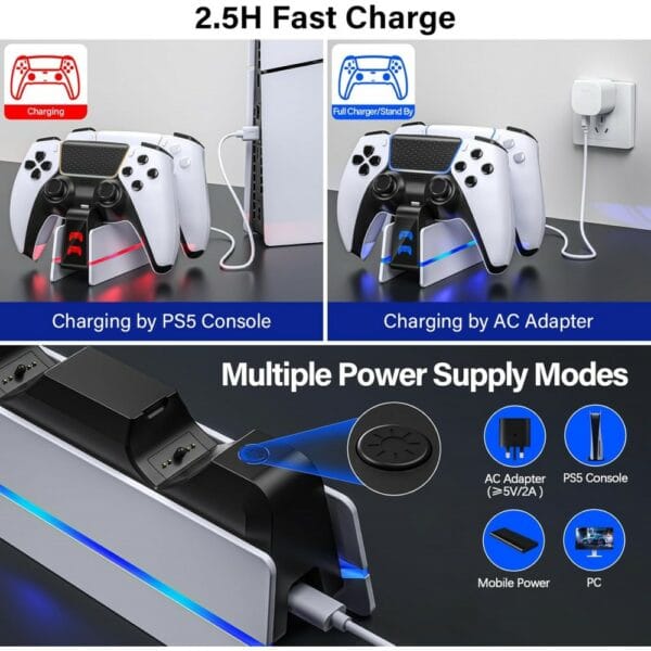 dual charge station for ps5 controller