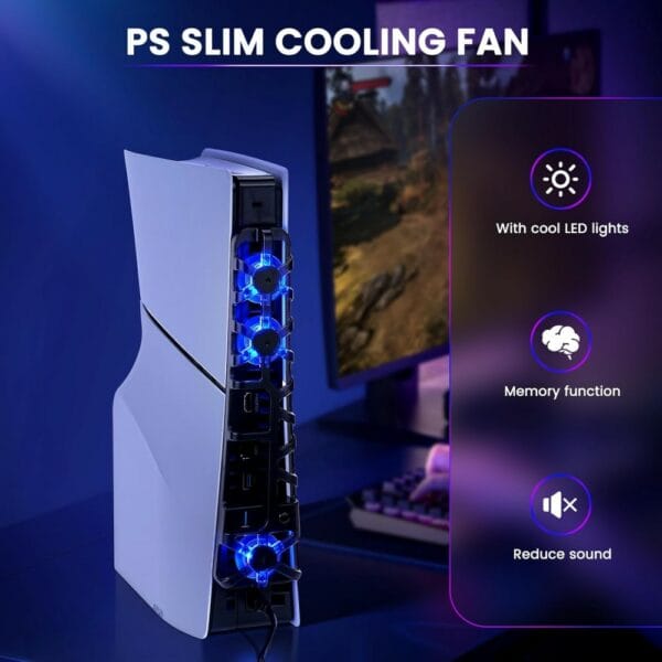 konix ps5 silm cooling fan led (3328170022262)