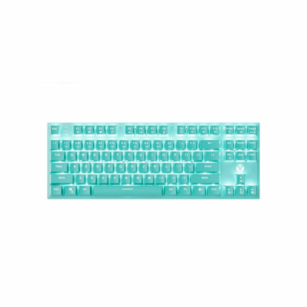 fantech mk856 maxfit87 wired mechanical keyboard mint edition (blue switch)