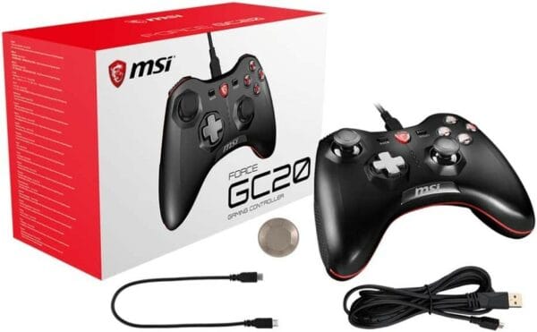 msi force gc20 usb wired controller gamepad for windows pc ,android, ps3
