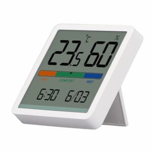 nk5253 temperature hygrometer clock white