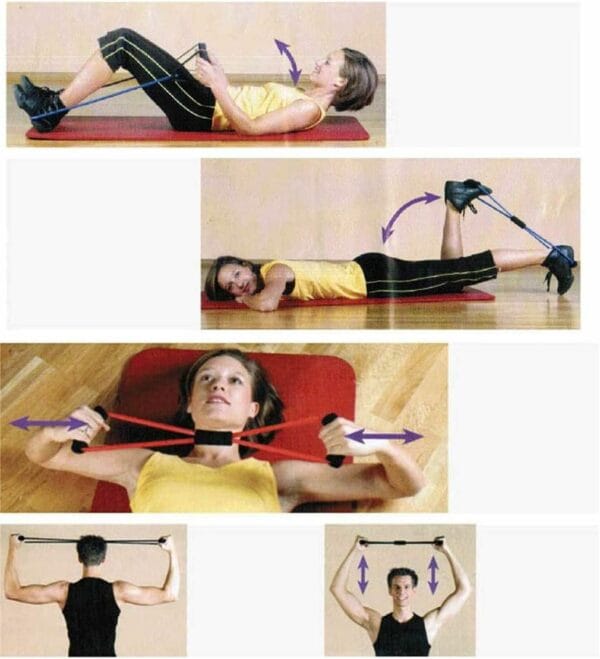 8 shaped rubber resistance bands home yoga fitness