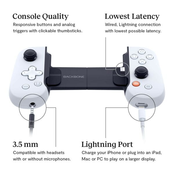 playstation backbone one mobile gaming controller for iphone (playstation edition) (0860003568200)