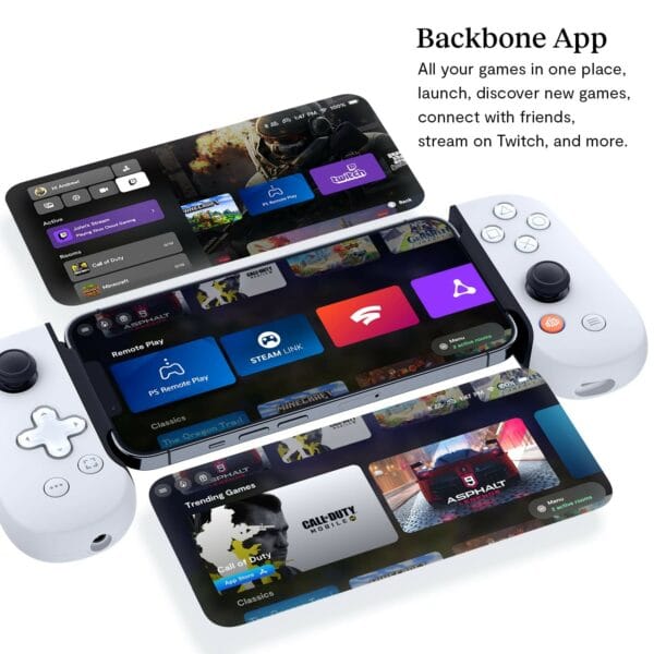 playstation backbone one mobile gaming controller for iphone (playstation edition) (0860003568200)
