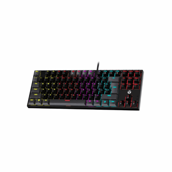 fantech mk876v2 atom87 wired mechanical keyboard sumi edition (blue switch)