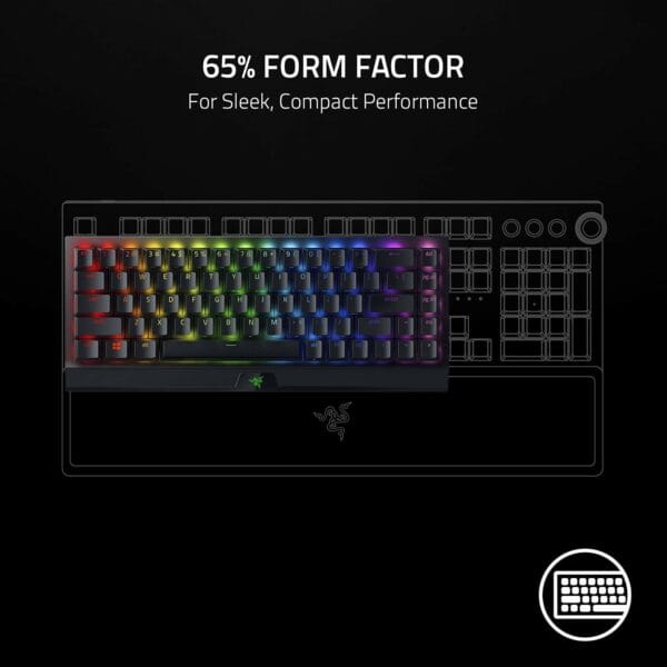 razer blackwidow v3 mini hyperspeed 65% wireless (green switches) (rz03 03891400 r3m1)