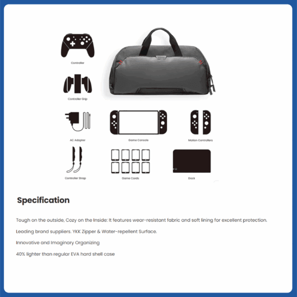 tomtoc arccos g45 ns storage bag black (a0535d1)