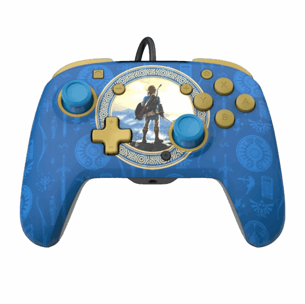 pdp zelda breath of the wild rematch wired controller (500 134 hlbl)