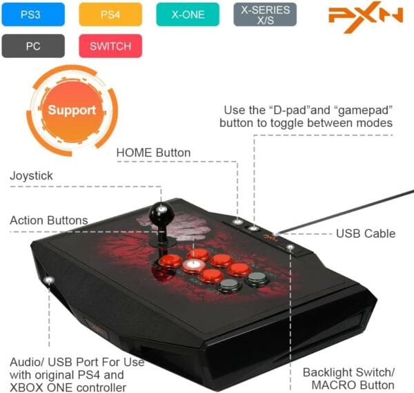 pxn x9 fight arcade stick