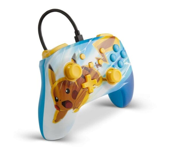 powera enhanced wired controller for nintendo switch pikachu charge
