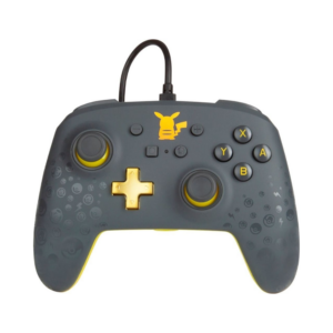 powera enhanced wired controller for nintendo switch pokémon: pikachu grey