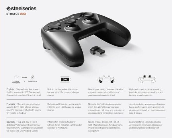 steelseries stratus duo wireless gaming controller
