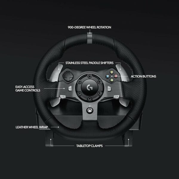 logitech g920 driving force racing wheel and floor pedals