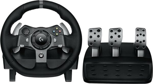 logitech g920 driving force racing wheel and floor pedals
