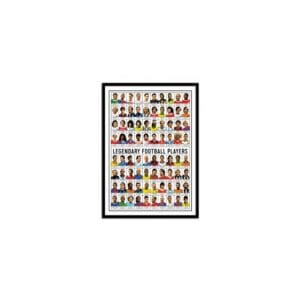 art poster 50 x 70 cm legendary 2 football players olivier bourdereau