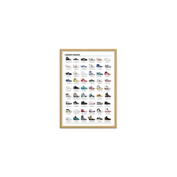 art poster 50 x 70 cm legendary 2 sneakers olivier bourdereau
