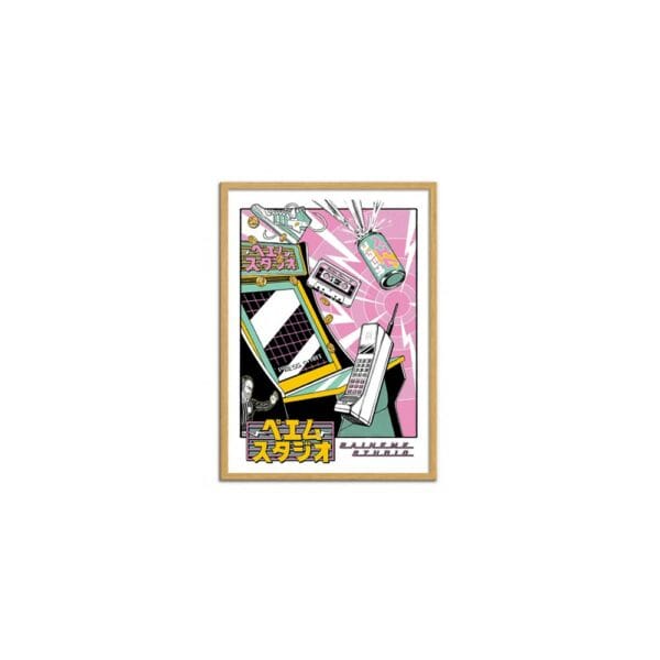art poster arcade machine 2 paiheme studio format : 30 x 40 cm