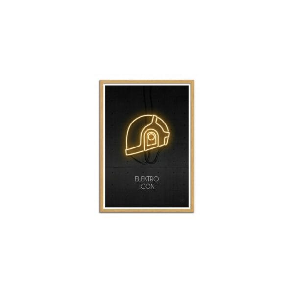 art poster electro icon gold 2 rubiant format : 30 x 40 cm