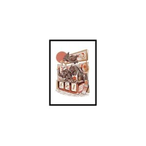 art poster street food monsters ilustrata