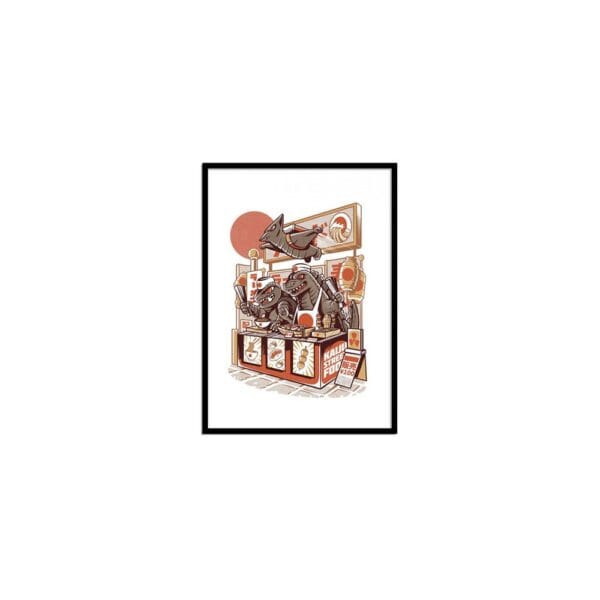 art poster street food monsters ilustrata