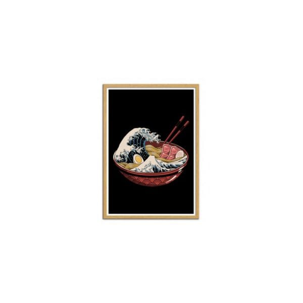 art poster the great ramen wave 2 black version vincent trinidad format : 30 x 40 cm