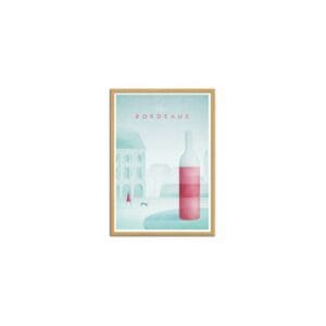 art poster visit bordeaux henry 2 rivers format : 30 x 40 cm
