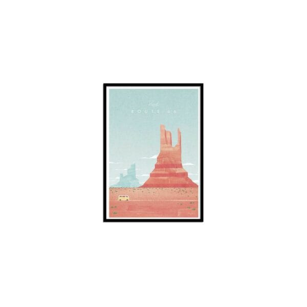 art poster visit route 66 henry rivers