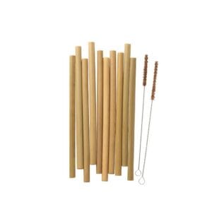 bamboo drinking straw + cleaning brush