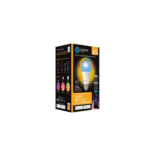 connex connect smart technology led bulb, rgb, 1050 lumens 10w (cc l1003)