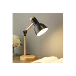 creative nordic style wood desk lamp foldable iron table lamp